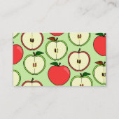 Groene en rode halve Apple-afdrukken Visitekaartje (Achterkant)