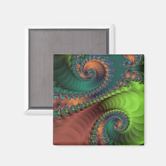 Groene en rode halve trap magneet (Voorkant / Achterkant)