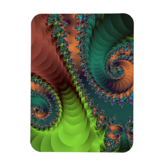 Groene en rode halve trap magneet (Verticaal)