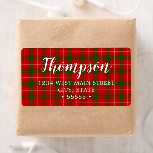 Groene en Rode Hertog van Rothesay Tartan Etiket (Insitu)