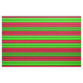 Groene en rode horizontale strepen stof (Fat Quarter)