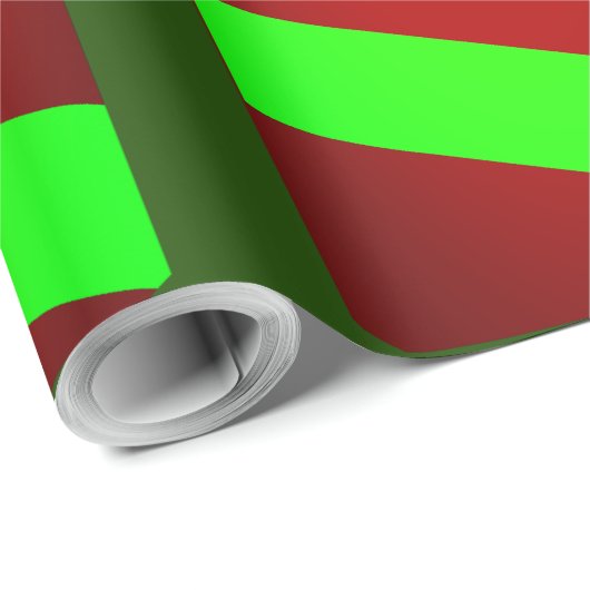 Groene en rode kaars Green Wrapping Paper Cadeaupapier (Rol Hoek)