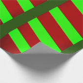 Groene en rode kaars Green Wrapping Paper Cadeaupapier (Hoek)