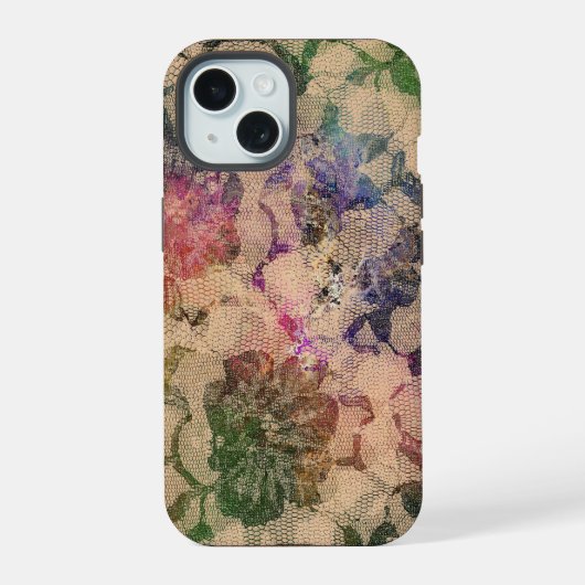 Groene en rode kant Rozen iPhone 15 Case (Achterkant)