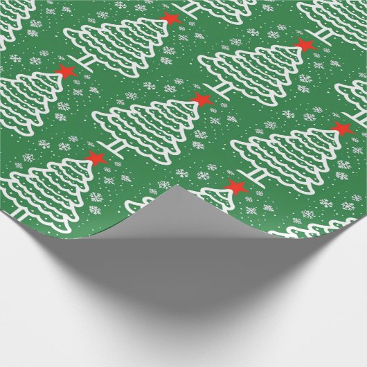 Groene en rode kerst cadeaupapier (Hoek)