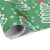 Groene en rode kerst cadeaupapier (Rol Hoek)