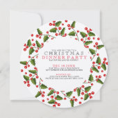 Groene en rode kerst — Grote uitnodiging (Voorkant)