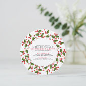 Groene en rode kerst — Grote uitnodiging (Staand voorkant)