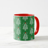 Groene en rode kerst mok (Voorkant rechts)