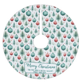 Groene en Rode Kerst Patronen -  Kerstboom Rok
