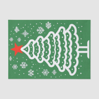 Groene en rode kerst tissuepapier