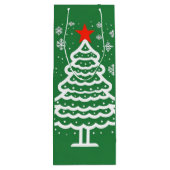Groene en rode kerst wijn cadeautas (Achterkant)
