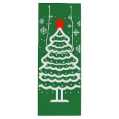 Groene en rode kerst wijn cadeautas (Voorkant)