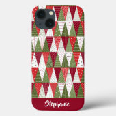 Groene en rode kerstbomen Case-Mate iPhone case (Achterkant)