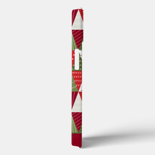 Groene en rode kerstbomen Case-Mate iPhone case (Achterkant / Rechts)