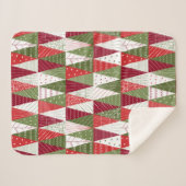 Groene en rode kerstbomen sherpa deken (Voorkant (horizontaal))