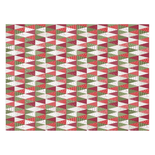 Groene en rode kerstbomen tafelkleed (Voorkant (Horizontaal))
