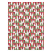 Groene en rode kerstbomen tafelkleed (Voorkant)