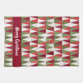 Groene en rode kerstbomen theedoek (Horizontaal)