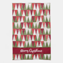 Groene en rode kerstbomen