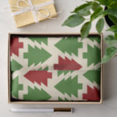 Groene en rode kerstbomen tissuepapier (Geschenk)