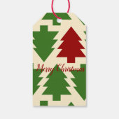 Groene en rode kerstboom cadeaulabel (Achterkant)