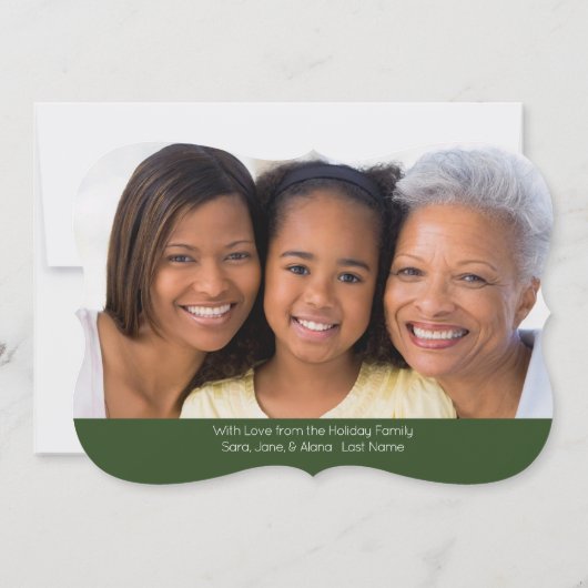 Groene en rode kerstboom, tweezijdige fotokaart feestdagenkaart (Achterkant)