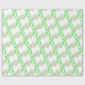 Groene en rode kerstbubbels cadeaupapier (Vlak)