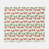 Groene en rode kerstkousen fleece deken (Voorkant (Horizontaal))