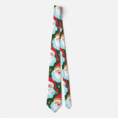 Groene en Rode Kerstman Kerst Stropdas (Voorkant)