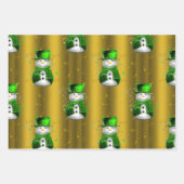 Groene en Rode Kerstmis Inpakpapier Vel (Voorkant 3)