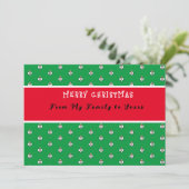 Groene en Rode Kerstmis Kaart (Staand voorkant)