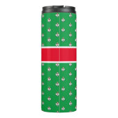 Groene en Rode Kerstmis Thermische Tumbler Thermosbeker (Achterkant)