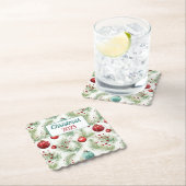 Groene en rode kerstpatronen - kartonnen onderzetters (Insitu)