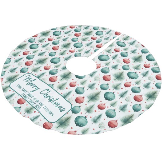 Groene en rode kerstpatronen - kerstboom rok (Gekanteld)