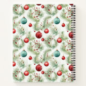 Groene en rode kerstpatronen - notitieboek (Achterkant)