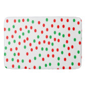 Groene en rode kerststippen badmat (Voorkant)