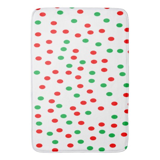 Groene en rode kerststippen badmat (Voorkant Verticaal)