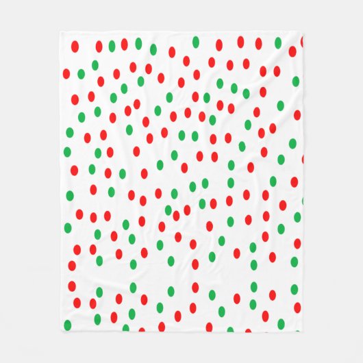 Groene en rode kerststippen fleece deken (Voorkant)