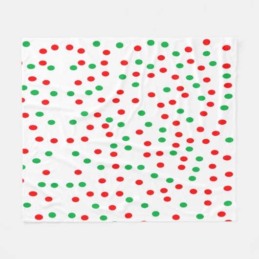 Groene en rode kerststippen fleece deken (Voorkant (Horizontaal))
