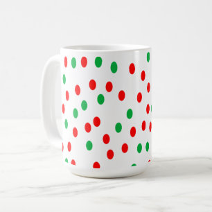 Groene en rode kerststippen koffiemok