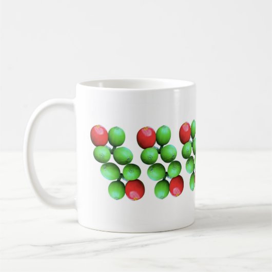 Groene en rode koffiebonen | Mok (Links)