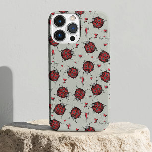Groene en rode lieveheersbeestjes harten houden va Case-Mate iPhone case