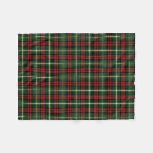Groene en Rode Martin Clan Tartan Fleece Deken (Voorkant (Horizontaal))