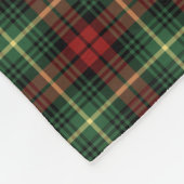 Groene en Rode Martin Clan Tartan Fleece Deken (Hoek)