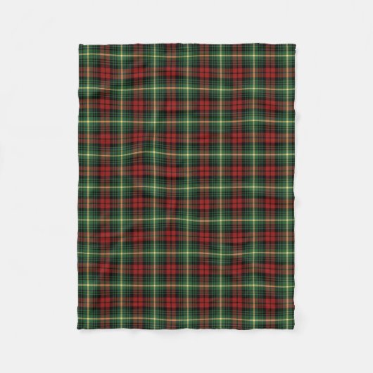 Groene en Rode Martin Clan Tartan Fleece Deken (Voorkant)