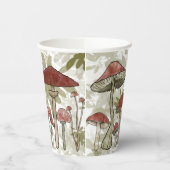 Groene en rode paddenstoelen papieren bekers (Links)