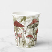 Groene en rode paddenstoelen papieren bekers (Rechts)