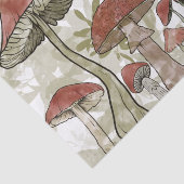 Groene en rode paddenstoelen tissuepapier (Detail)