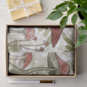 Groene en rode paddenstoelen tissuepapier (Geschenk)